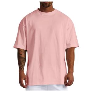 Camiseta Estampada Oversize para Hombre al por Mayor, de Algodón Premium, Manga Corta, Tallas Grandes, con LOGO Personalizado, Tejido de Punto de Alta Calidad - Product Image 1