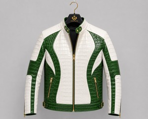 Vestes en cuir de qualité supérieure pour hommes, différentes couleurs disponibles, tailles personnalisées, meilleures ventes, vestes en cuir de crocodile pour hommes - Product Image 1