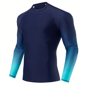 T-shirt de compression à manches longues pour homme, séchage rapide, respirant, avec logo personnalisé, pour entraînement sportif, OEM ODM, vente en gros, UPF50+ - Product Image 2