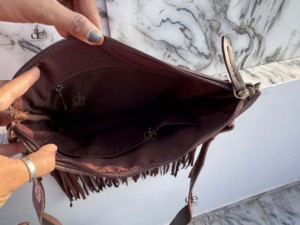 Latest Designer Hand Tooled Carving Leather Fringe Tote <b>Bag</b> Stylish Purse Cowhide Fur Leather <b>Bags</b> for Women's Multi Use - Product Image 4