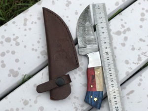 Couteau de chasse artisanal MORTAL SAGA OEM, lame en acier à haute teneur en carbone 1095, 4,5 pouces, pointe tombante, 58HRC, acier inoxydable pour le dépecage - Product Image 6