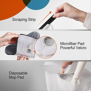 Effortless Long-Handle High-Reach Wall Cleaning <b>Mop</b> Versatile <b>Triangle</b> Design Disposable Pads for Walls Transfer Printing - Product Image 6