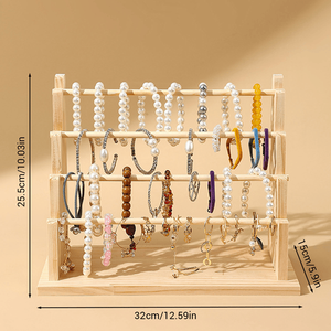Espositore in Legno Staccabile per Gioielli, Orecchini, Bracciali e Collane - Ordini da Ritirare in Personale Benvenuti! - Product Image 4