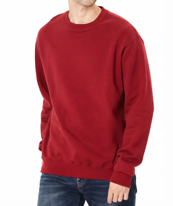 Sudadera de Cuello Redondo Verde Sólido para Hombre, Corte Regular, 100% Algodón, Felpa Francesa, Estilo Casual para Otoño - Product Image 5