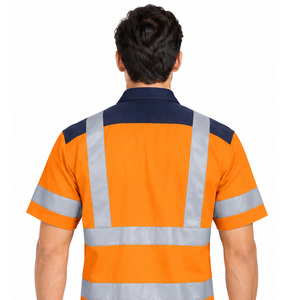 Camisetas de alta visibilidad EAZWEARS para hombre, uniformes de seguridad OEM, proveedor privado, adquisición, uniformes para obra, ropa de trabajo ODM al por mayor para compradores. - Product Image 6