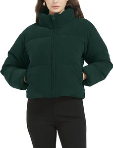 Women's Lightweight <b>Packable</b> Hooded Winter Quilted Puffer <b>Jacket</b> Detachable Sleeves Hat Zipper Closure Water Resistant Wool - Product Image 2