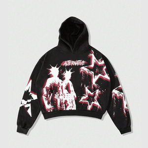 Vente en gros de sweats à capuche streetwear coupe oversize en coton épais avec logo personnalisé, qualité supérieure, fournisseur Pakistan - Product Image 1