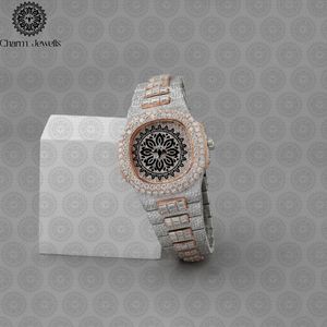 Montre de luxe Charm_Jewells en acier inoxydable, cadran en verre 40 mm, bracelet 20 cm, mouvement mécanique, étanche 10 bars, date automatique, fonction push - Product Image 5