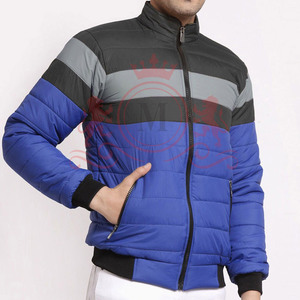 <b>Light</b> Comfort Puffer Jacket Warm Outerwear Smooth <b>Shell</b> High Collar Full Zip Easy Layering For Men - Product Image 5