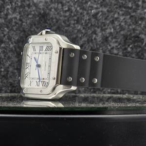 Reloj Unisex de Lujo Cuadrado de 41 mm con Movimiento Mecánico Automático, Cristal de Zafiro, Números Romanos Blancos, Reloj Deportivo Hip Hop de 16 mm - Product Image 3