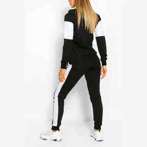 Conjunto de dos piezas de chándal largo para mujer al por mayor, chándal de moda para mujer, chándal liso, chándales de último diseño para mujer - Product Image 4