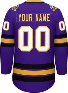 Maillot de hockey sur glace 100% polyester respirant brodé, design personnalisé, couleurs et tailles personnalisées, prix raisonnable, maillot de hockey sur glace - Product Image 5