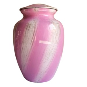 Pink Swirl Cremation Urn <b>Memorial</b> Ash Container Elegant <b>Keepsake</b> Funeral Premium Quality Durable Spiritual Remembrance - Product Image 1