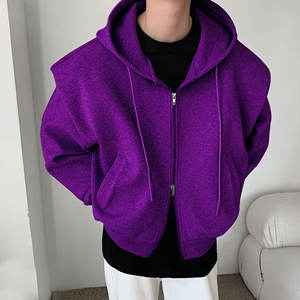 Sudadera con capucha extragrande de doble cremallera, alto gramaje, logotipo personalizado, unisex, estilo urbano, hombros caídos - Product Image 1