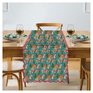 100% Pure Cotton Woven Edge Bohemian Hand Block Print <b>Table</b> <b>Runners</b> for <b>Weddings</b>-Durable & Eco-Friendly - Product Image 6