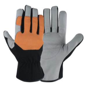 Gants de mécanicien en cuir synthétique robuste Amara, anti-vibration, antidérapants, sécurité industrielle, construction renforcée, protection des mains et des bras - Product Image 6