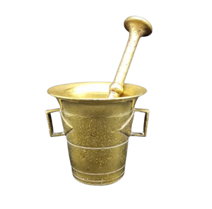 Top Trending Ginger Garlic Crushing Tool Mortar Pestle Kitchen Accessories Gold Finishing Wedding Catering Mortar Pestle - Product Image 1