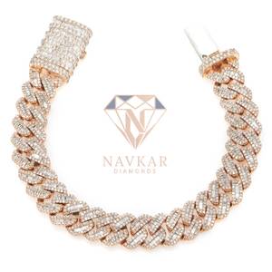 Bracelet Hip Hop en Moissanite de Qualité Supérieure, Bijou Éclatant Effet Glacé pour Hommes, Rappeurs et Performers – En Vente - Product Image 1