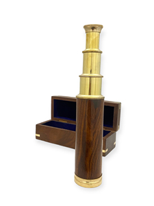 Telescopio Náutico de Latón Pulido de 16 Pulgadas al por Mayor con Soporte de Madera y Caja, Telescopio Marítimo Clásico, Decoración Creativa para el Hogar - Product Image 2