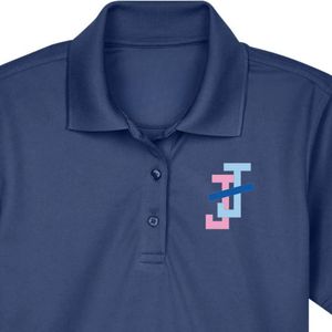 เสื้อโปโลปักลายพรีเมียมสำหรับสุภาพสตรี แจ็คแอนด์จิล แขนสั้น คอปกติดกระดุม เสื้อทำงานลำลอง สั่งทำโลโก้ได้ ขายส่ง - Product Image 3