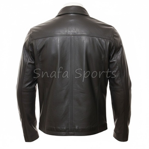 Men's Streetwear Casual Winter Loose-Fit Leather Jacket with Zipper Front Windproof Comfortable Leather Jackets - Product Image 2