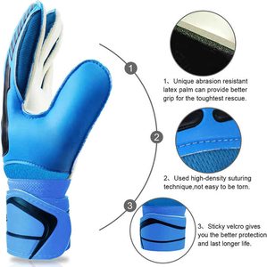 Gants de gardien de but de football, doigts entièrement couverts, respirants, antidérapants, anti-humidité, équipement sportif unisexe, vente en gros de gants de gardien de but - Product Image 3