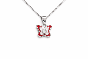 Colgante de Mariposa en Plata de Ley 925 con Esmalte, Colgante Minimalista y Delicado - Joyería Hecha a Mano, Regalo - Product Image 6