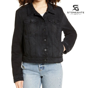 Chaqueta Vaquera Vintage para Mujer, Diseño Cortavientos, Proveedor ODM para Colecciones de Ropa de Otoño y Marcas de Ropa de Marca Privada - Product Image 4