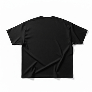 T-shirt Oversize Streetwear Homme Personnalisable Impression Coton Lourd Uni Épaules Tombantes Unisexe - Product Image 3