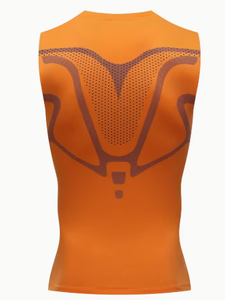 HAWK SPORTS INDUSTRIES Débardeur de compression en polyester tricoté pour homme, col rond, couleur unie, séchage rapide, sans manches, pour le sport et l'entraînement en salle de sport - Product Image 5
