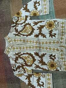 Premium Handcrafted Suzani Embroidery Cotton Canvas Jacket Colorful Boho Chic Casual Fashion <b>Coat</b> - Product Image 4