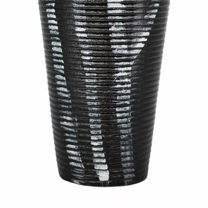 Vase de sol moderne en métal noir tendance, 17 pouces de hauteur, décoration artisanale - Product Image 5