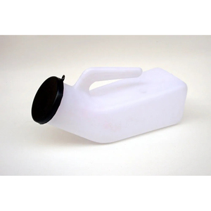 Urinoir portable moderne en plastique avec couvercle jaune et noir pour usage domestique - Product Image 3