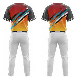 Uniformes de béisbol disponibles en todos los tamaños, personalizados con el nombre y número del equipo, en stock. - Product Image 3