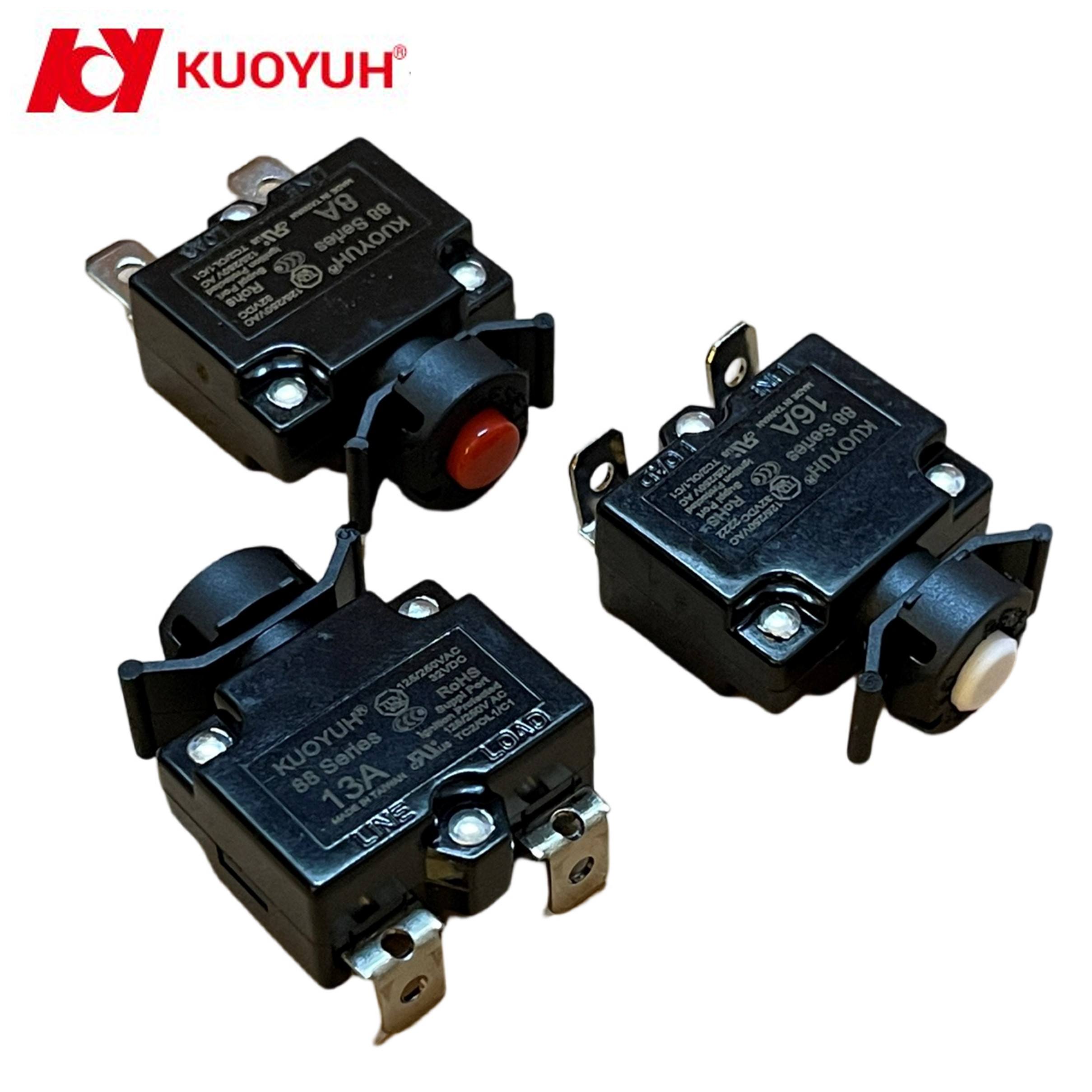 KUOYUH 88 Series 7A Snap in Black Button Manual Thermal Circuit