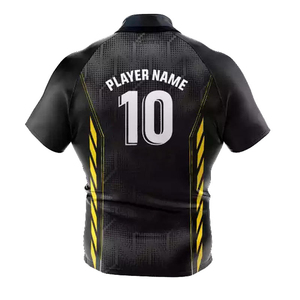Prix d'usine, designs OEM personnalisés de haute qualité, maillot de rugby respirant à manches courtes - Product Image 4