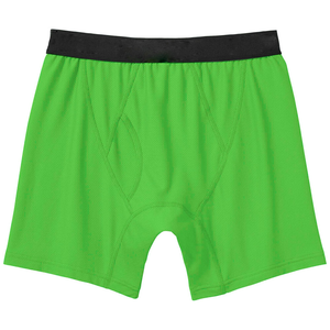 Calzoncillos bóxer sin costuras de cintura media para hombre, de spandex, transpirables, de punto, de secado rápido, con estampado digital, cintura con logo personalizado, color liso. - Product Image 4