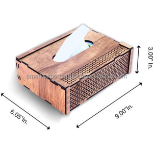 Boîte à mouchoirs en bois moderne, finition peinte élégante, boîte à mouchoirs durable pour la maison, le bureau, la réception, la décoration - Product Image 5