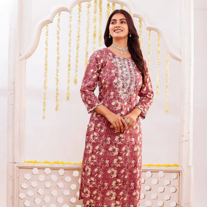 Costume en coton Satrangi Designer Mal avec poche latérale – Léger et respirant, collection ethnique 3 pièces - Product Image 1