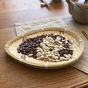 Handwoven Bamboo <b>Snack</b> <b>Tray</b> Natural, Bamboo Serving <b>Tray</b> Display for Japanese Dining OEM ODM - Product Image 1