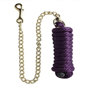 Nuevas cuerdas largas y suaves de acero inoxidable para caballos con cadena de latón para montar, opciones de color personalizadas y empaque. - Product Image 1