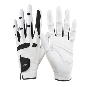 Gants de golf unisexes en cuir véritable, nouvelle conception professionnelle, best-seller, avec sangle de poignet réglable et personnalisable - Product Image 1