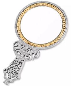 Specchio portatile smaltato blu scuro con gatti |   2028 - Product Image 2