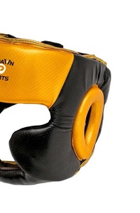 Protector de cabeza de boxeo de cuero ecológico de alta calidad Precio al por mayor de fábrica con patrón de cara único - Product Image 6