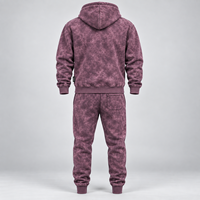 Ensemble de survêtement décontracté pour homme en coton, avec sweat à capuche et pantalon long, effet dégradé, taille élastique, coupe classique