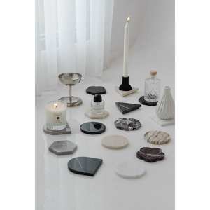 Posavasos de Mármol Natural Ecológicos, Duraderos y Lavables, Accesorios para Bebidas, Alfombrillas y Protectores de Mesa - Product Image 5