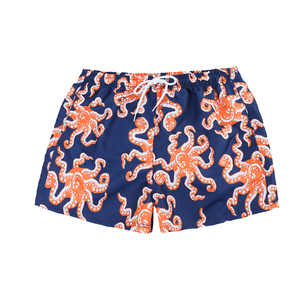 Shorts de bain unisexes pour hommes, séchage rapide, tissu tissé, imprimé floral, au-dessus du genou, légers, respirants, avec cordon de serrage - Product Image 2