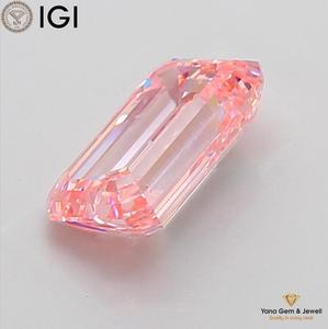 ใบรับรอง IGI เพชร CVD ขนาด 4.02 กะรัต สีชมพูสดใส ระดับความสะอาด VVS2 ทรงมรกต สำหรับจี้เพชรเดี่ยว ของขวัญ - Product Image 4