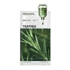 Maschera Essenziale al Tea Tree Mediheal, Confezione da 1 Foglio, Trattamento Lenitivo e Idratante per l'Acne, Uso Viso alle Erbe - Product Image 1