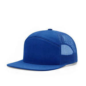 Custom Logo Wholesale Snapback Mesh <b>Caps</b> <b>Blank</b> Flat Brim Adjustable Baseball Hats for Men and Women - Product Image 2